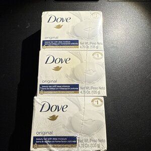 Dove Original Beauty Bar Soap 3 count 4.75 Ounces Deep Moisture